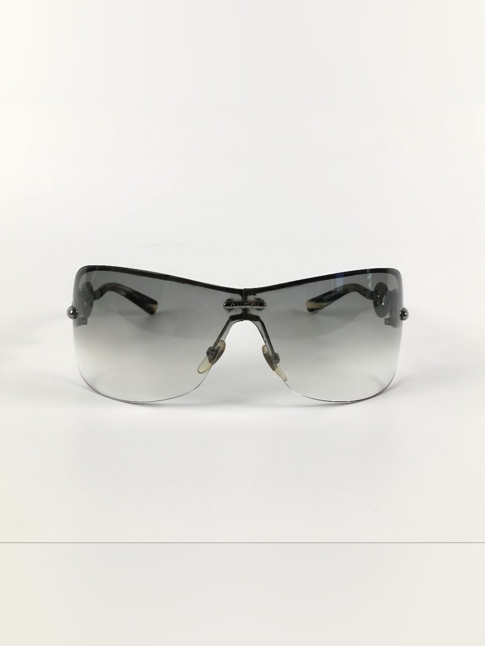 Gucci Rimless Shield Sunglasses Marina Chain GG 2772/S Horsebit Y2K